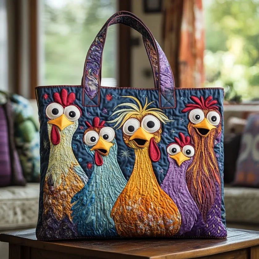 Hennie | Hen Print Padded Tote