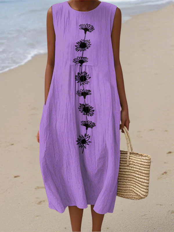 Maeve | Violet Bloom Midi Dress