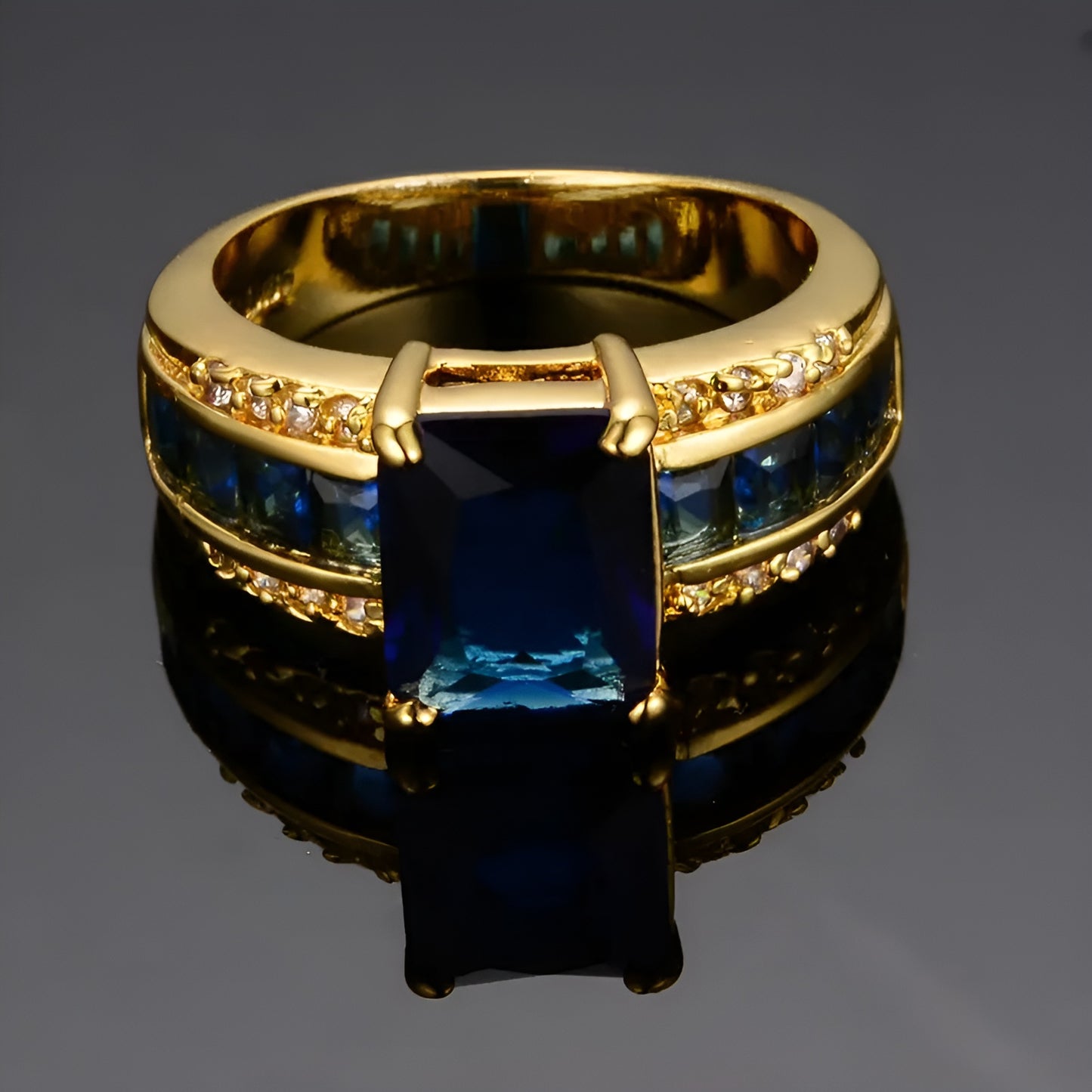 Sapphire Blue Statement Ring