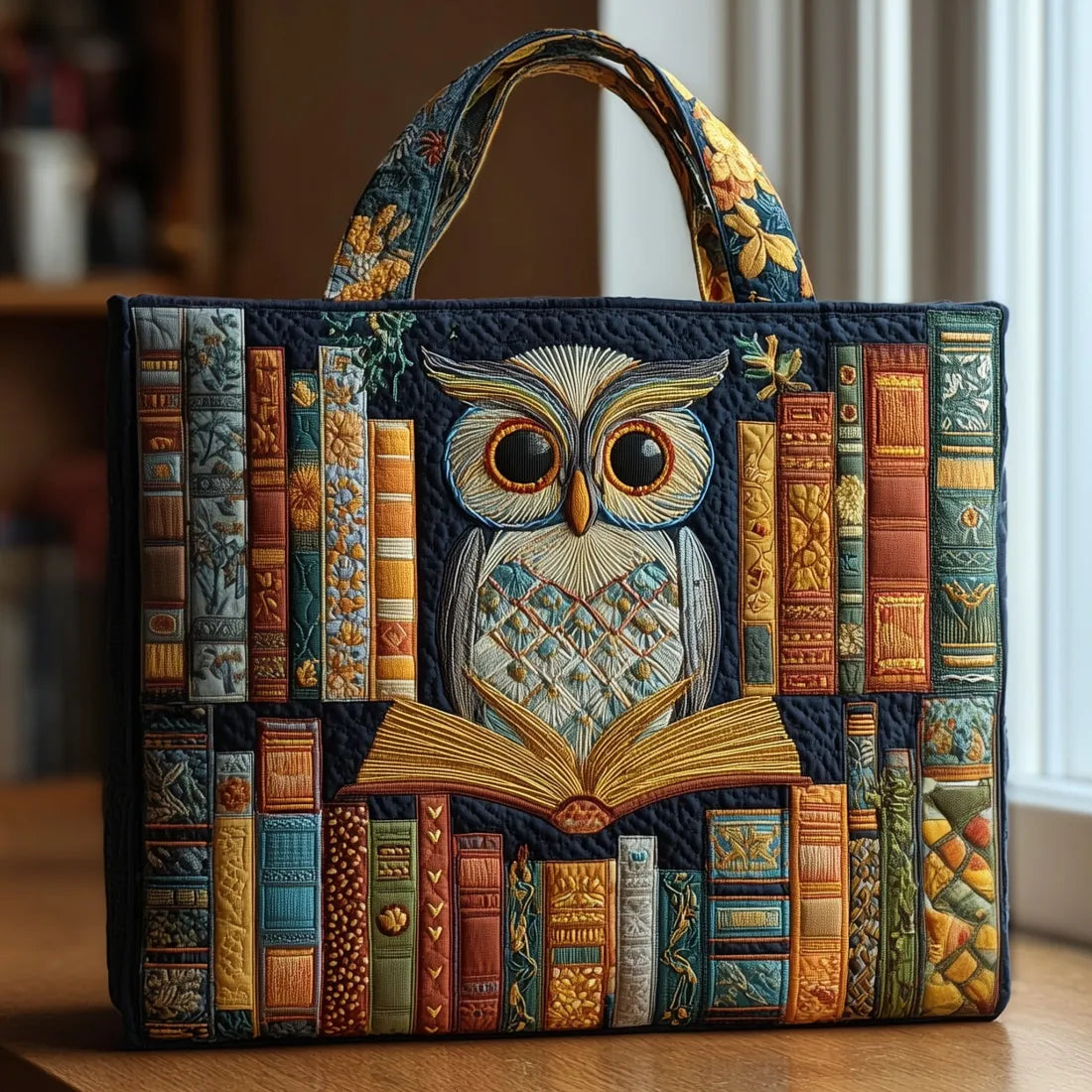 Hadley | Owl Print Quilted Tote