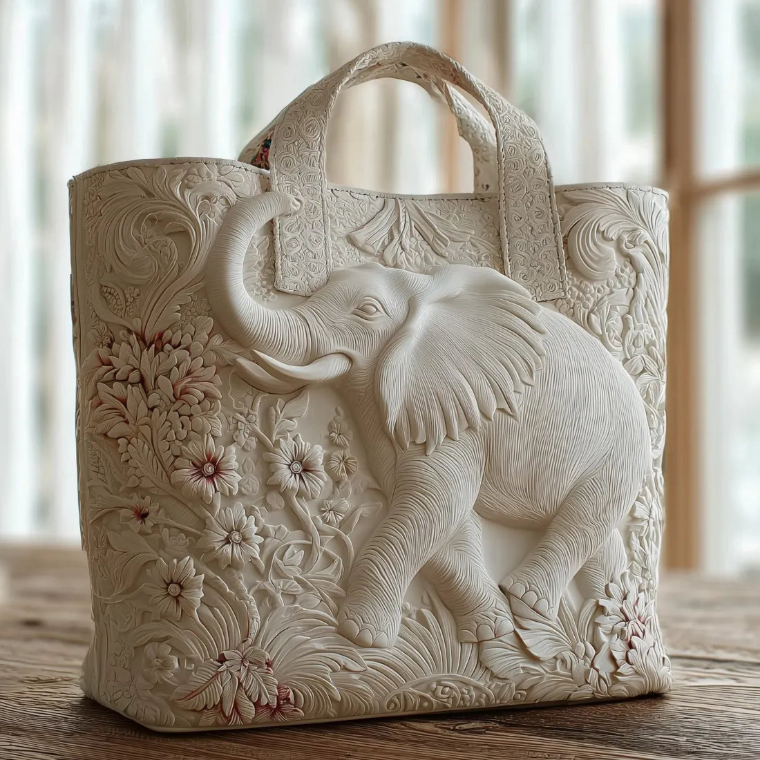 Eleanor | Elephant Print Padded Tote