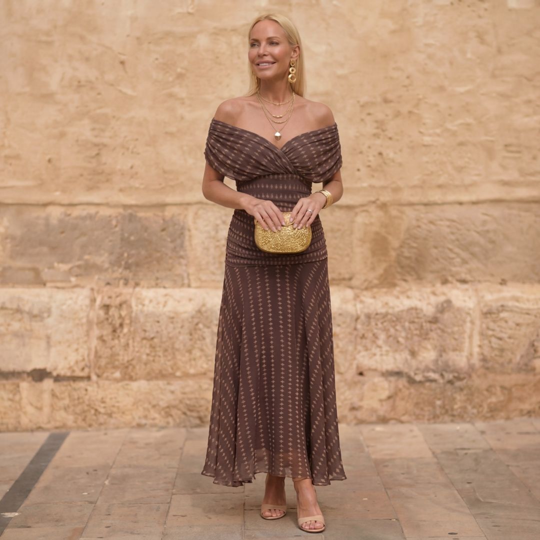 Sylvana | Geometric Flowing Dress