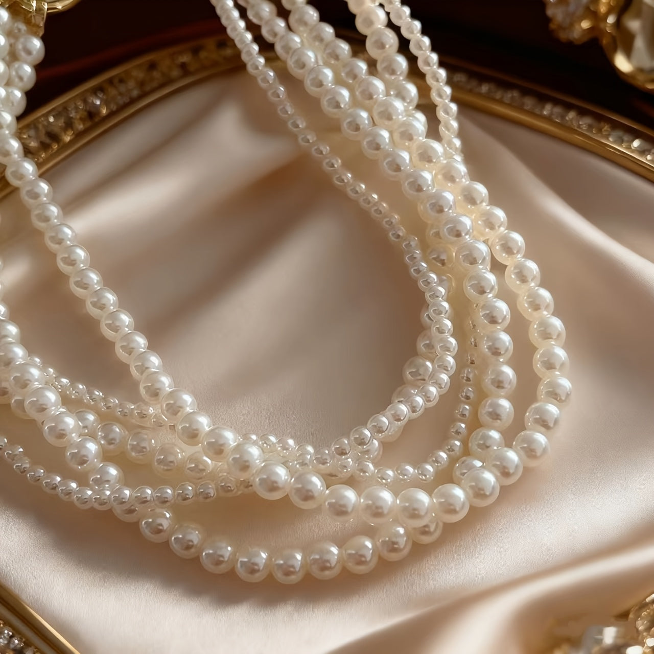 Vintage Pearl Layers Bracelet
