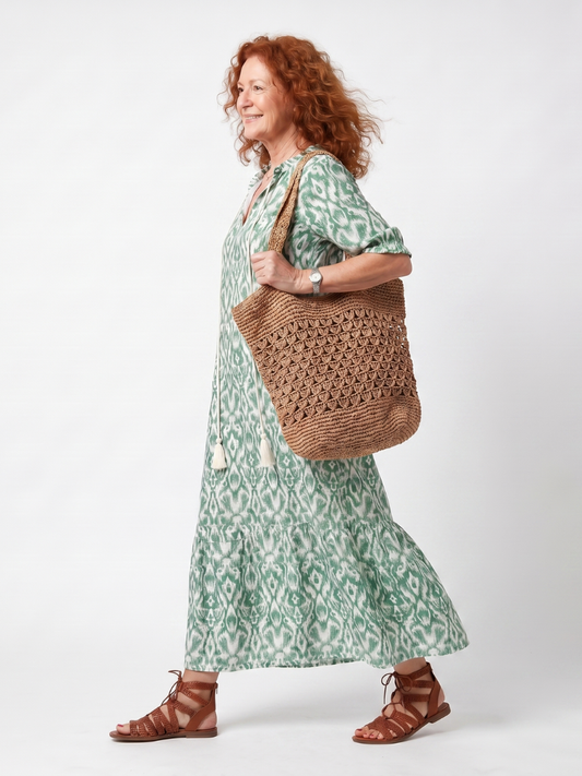 Ilara | Tassel V-Neck Midi Dress