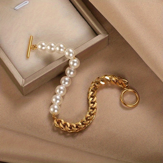 Vintage Pearl Contrast Bracelet