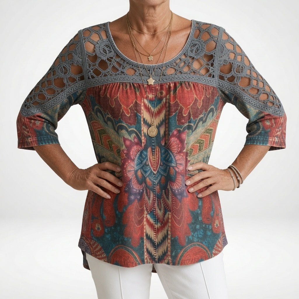 Demi | Colorful Print Blouse