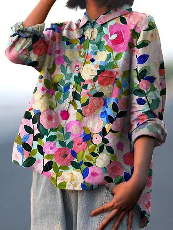Leah | Spring Floral Shirt
