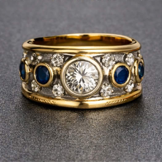 Deep Blue Promise Ring