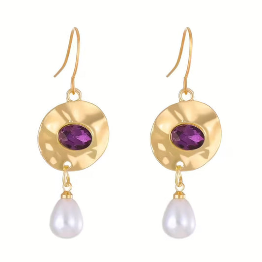 Purple Zirconia Earrings