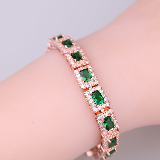 Emerald Glow Statement Bracelet