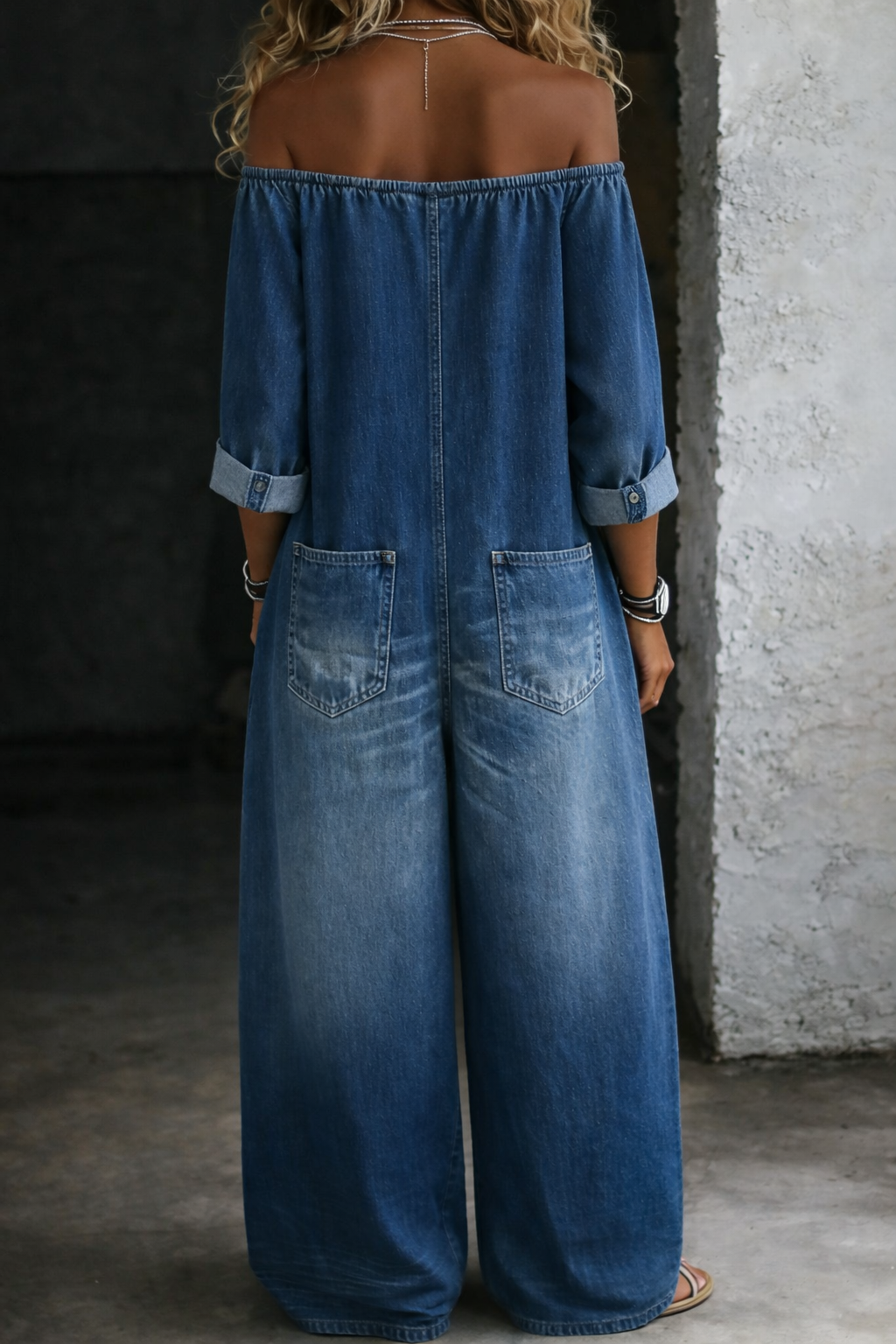 Isla | Off Shoulder Long Sleeve Jumpsuit
