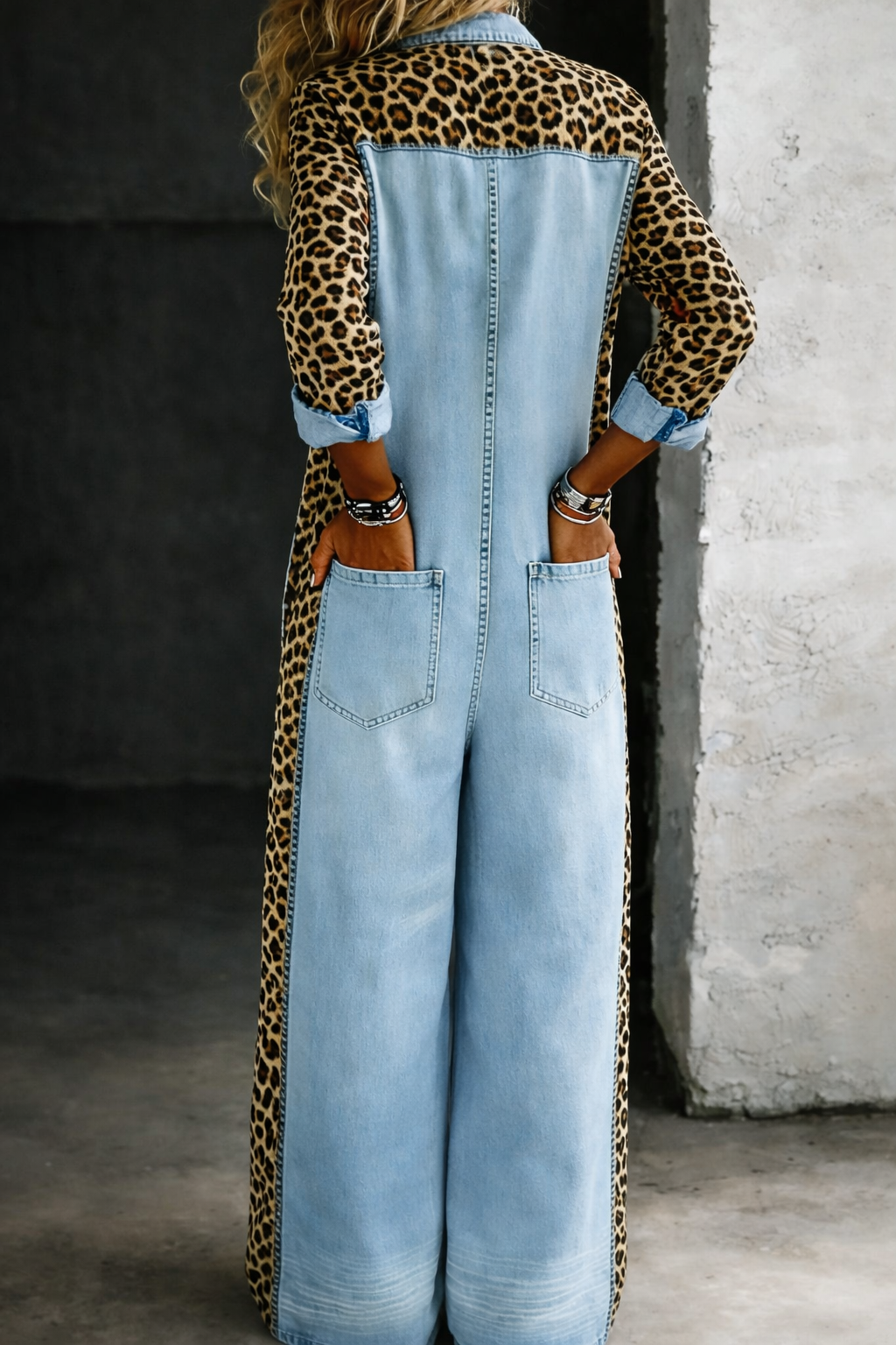 Ellie | One Piece Denim Shirt Jumpsuit