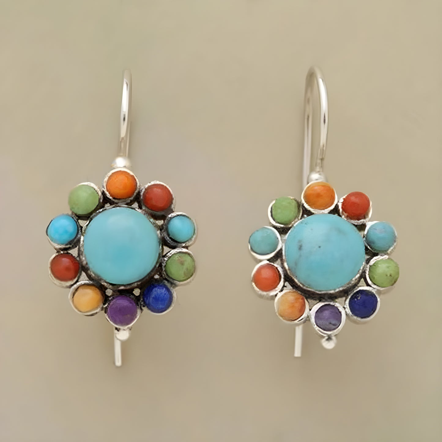 Turquoise Mosaic Earrings