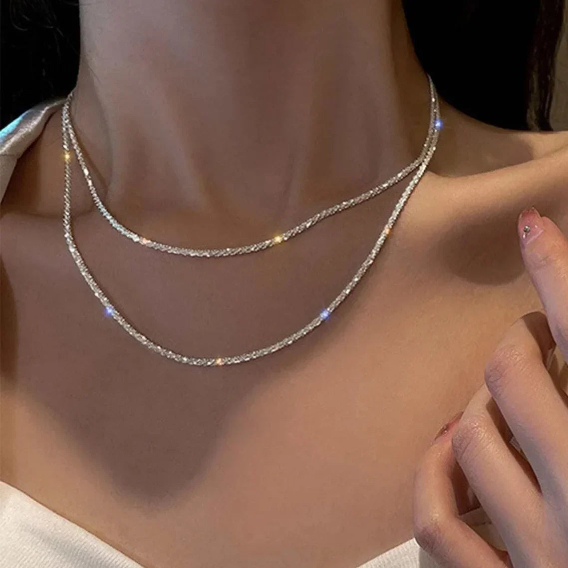 Layered Crystal Necklace