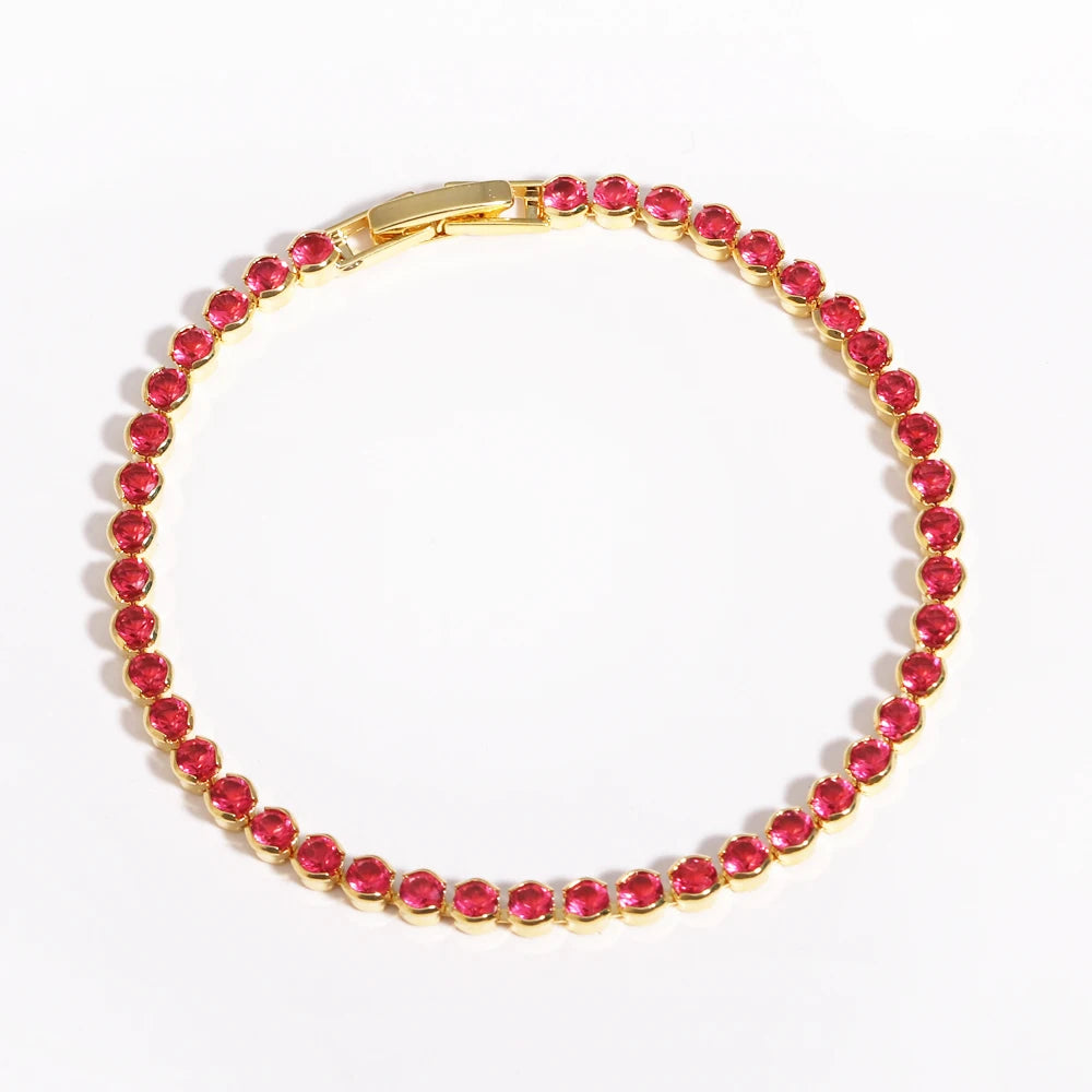 Rose Crimson Tennis Bracelet