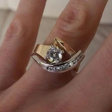 Vintage Dual Tone Contour Ring