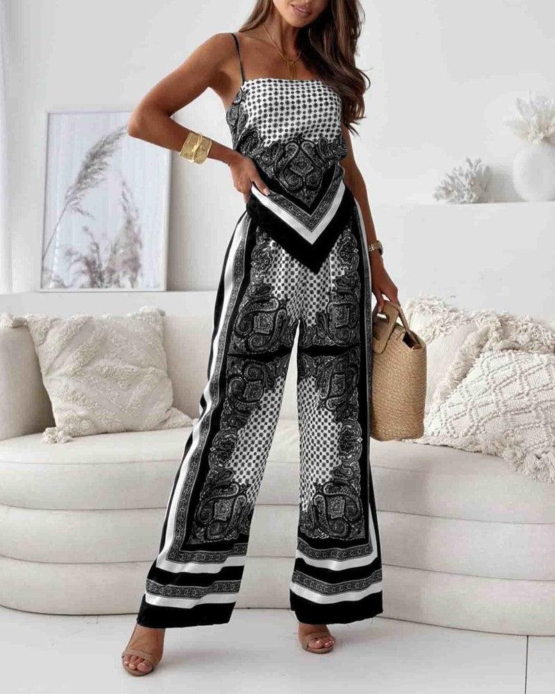Bailey™ | Vacation Ready Stylish Lace-Up Vest & Pants Two-Piece Set Dress