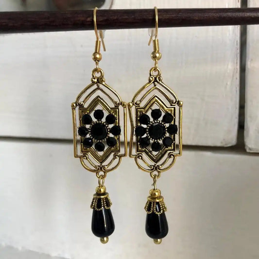 Black Crystal Earrings