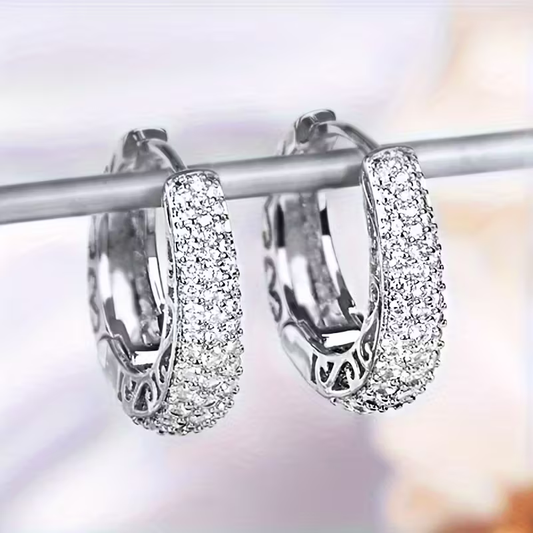 Luxe Pavé Hoops