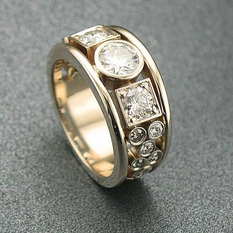 Golden Crystal Ring