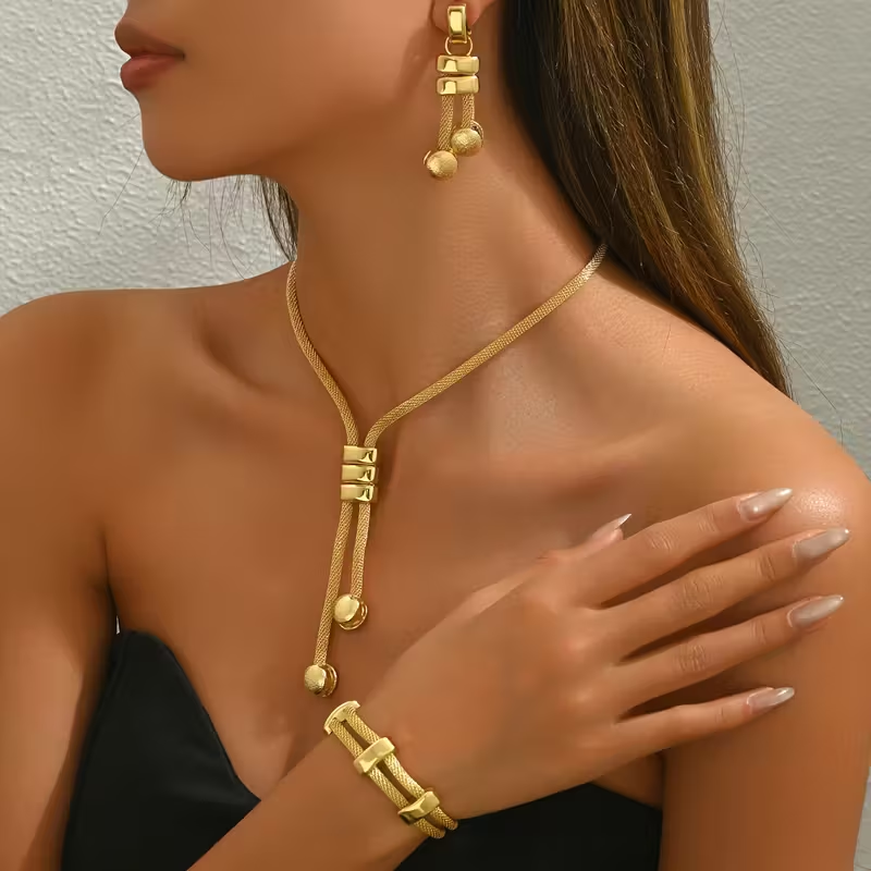 Golden Mesh Elegance Set