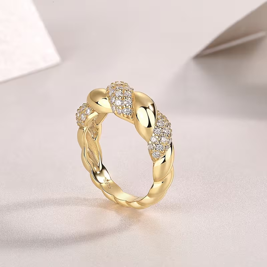 Golden Braid Ring