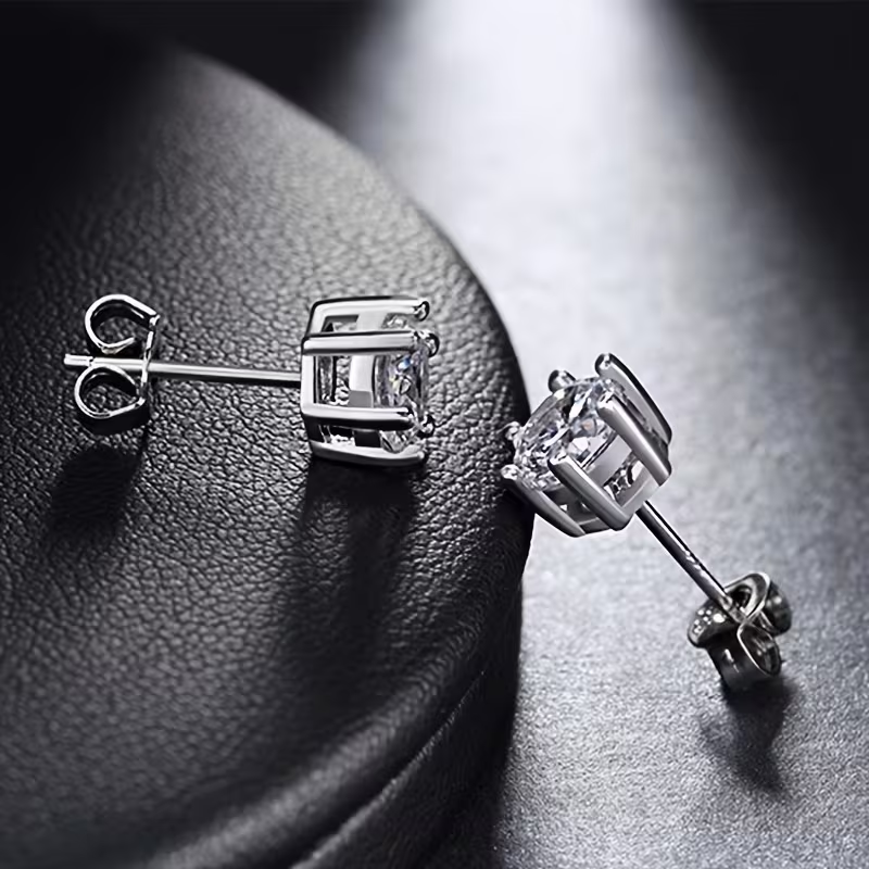 Golden Zirconia Studs