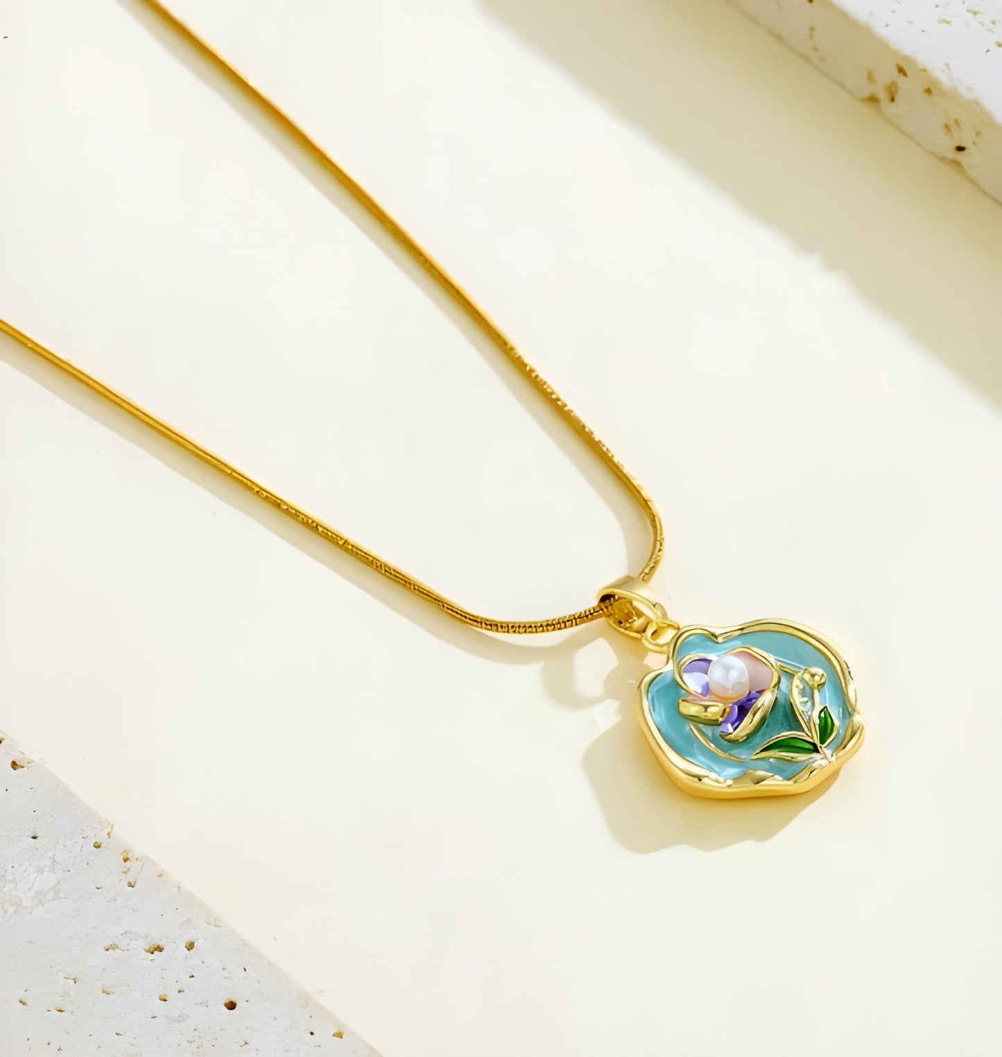 Turquoise Bee Necklace