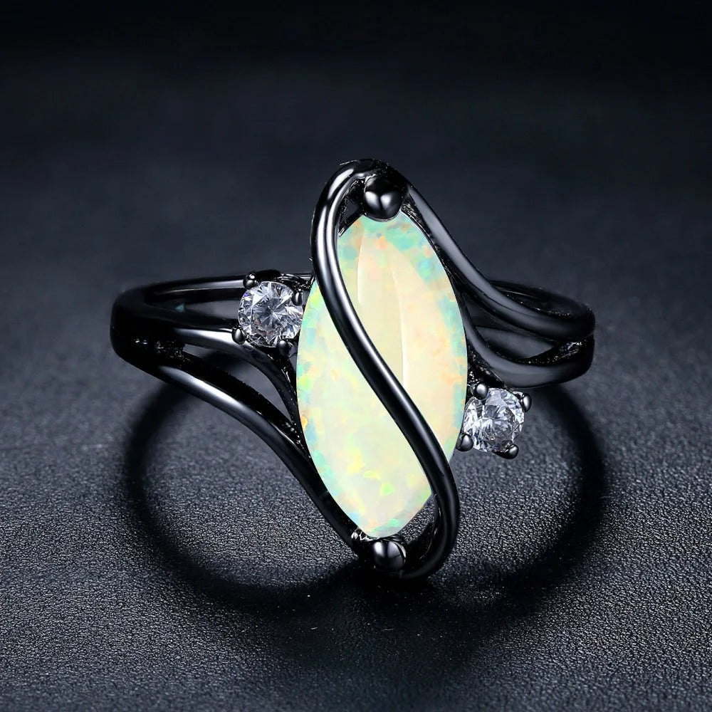 Vintage Black Opal Ring