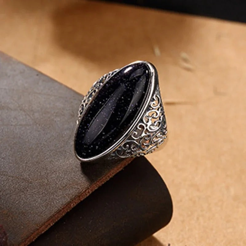 Vintage Midnight Stone Ring