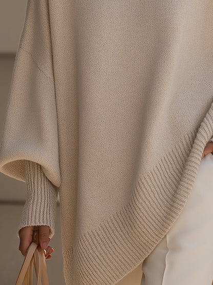 Janine | Oversized Draped Wide-Neck Sweater