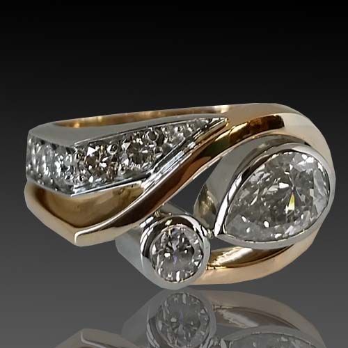 Vintage Dual Tone Form Ring