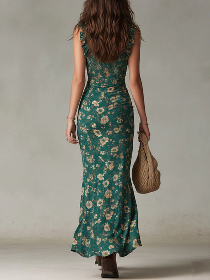 Wren | Ruffle Sleeve Maxi Dress