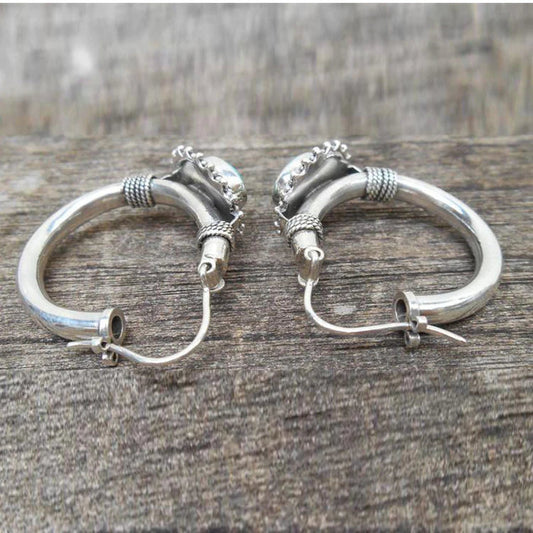 Vintage Turquoise Hoops