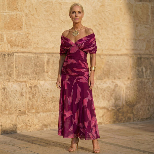 Celesta | Elegant Dress with Leaves