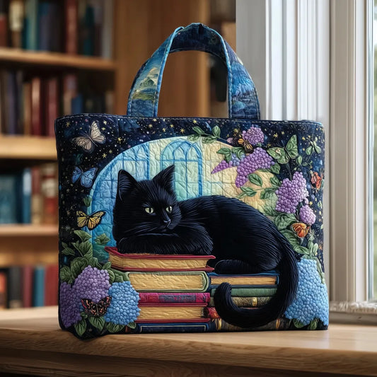 Nina | Black Cat Quilted Tote
