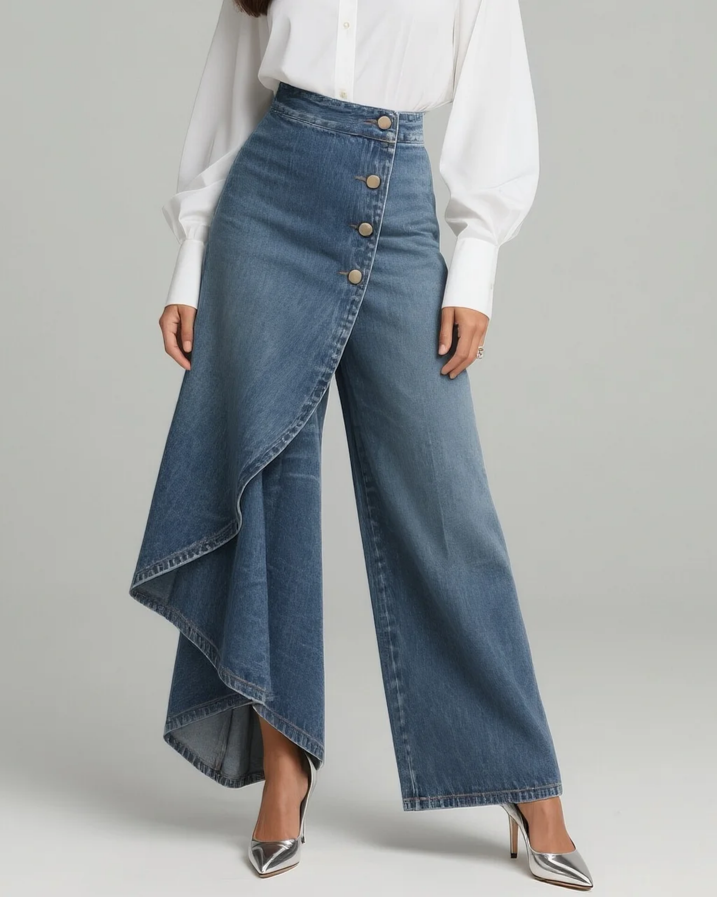 Jaeda | Denim Wrap Trousers
