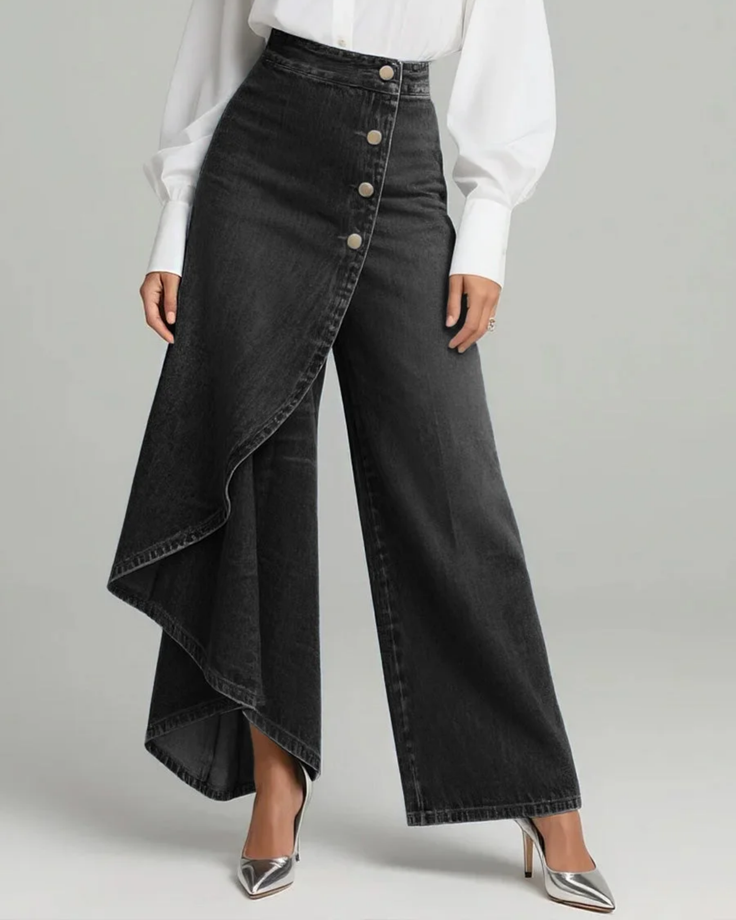 Jaeda | Denim Wrap Trousers
