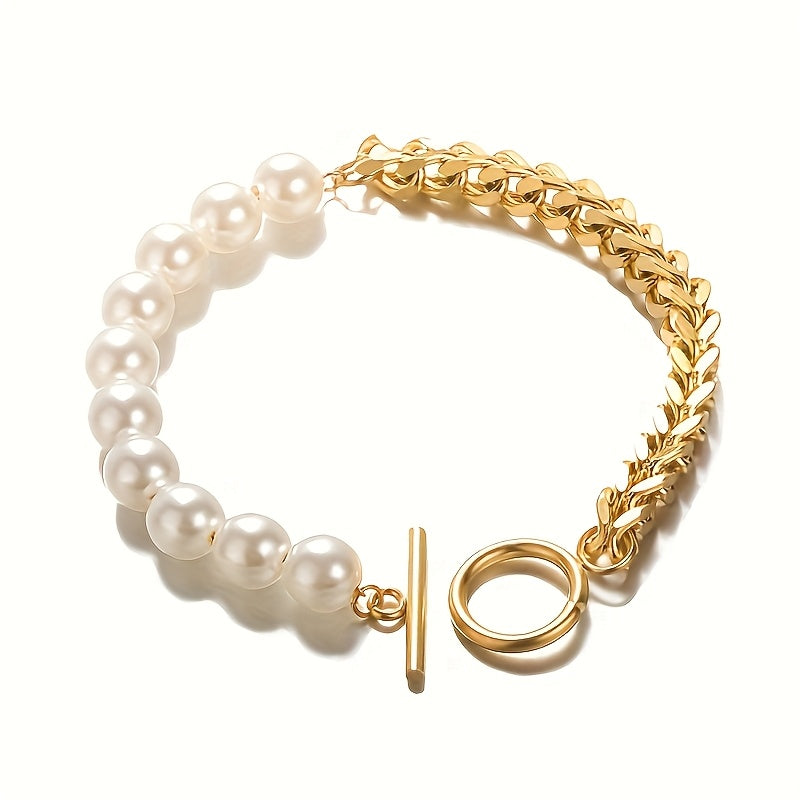 Vintage Pearl Contrast Bracelet