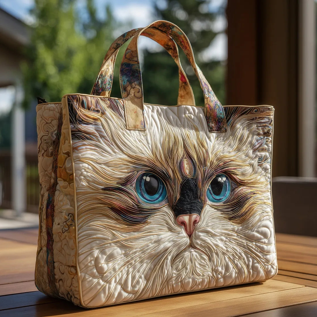 Coco | Colorful Cat Quilted Tote