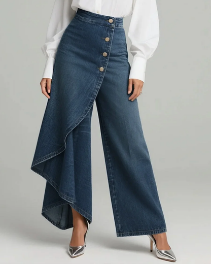 Jaeda | Denim Wrap Trousers