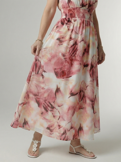 Drielle | Gathered Halter Midi Dress