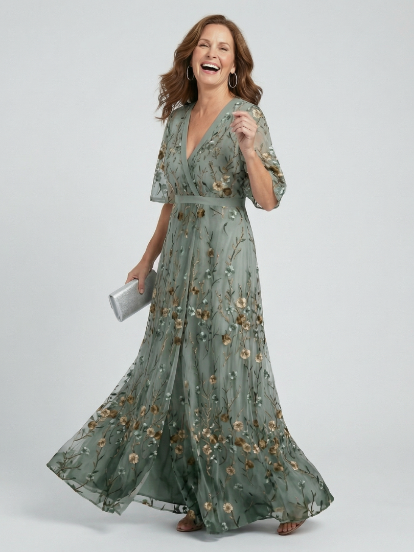 Delvina | Halter Bloom Flow Maxi Dress