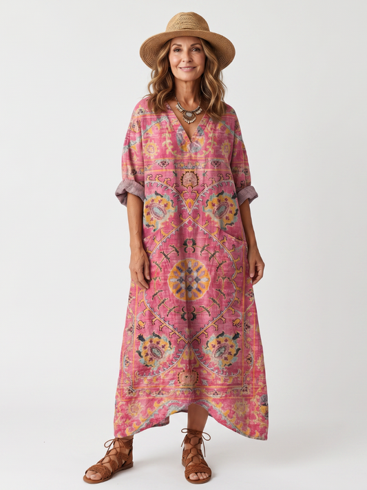 Tilda | Abstract Print Midi Dress
