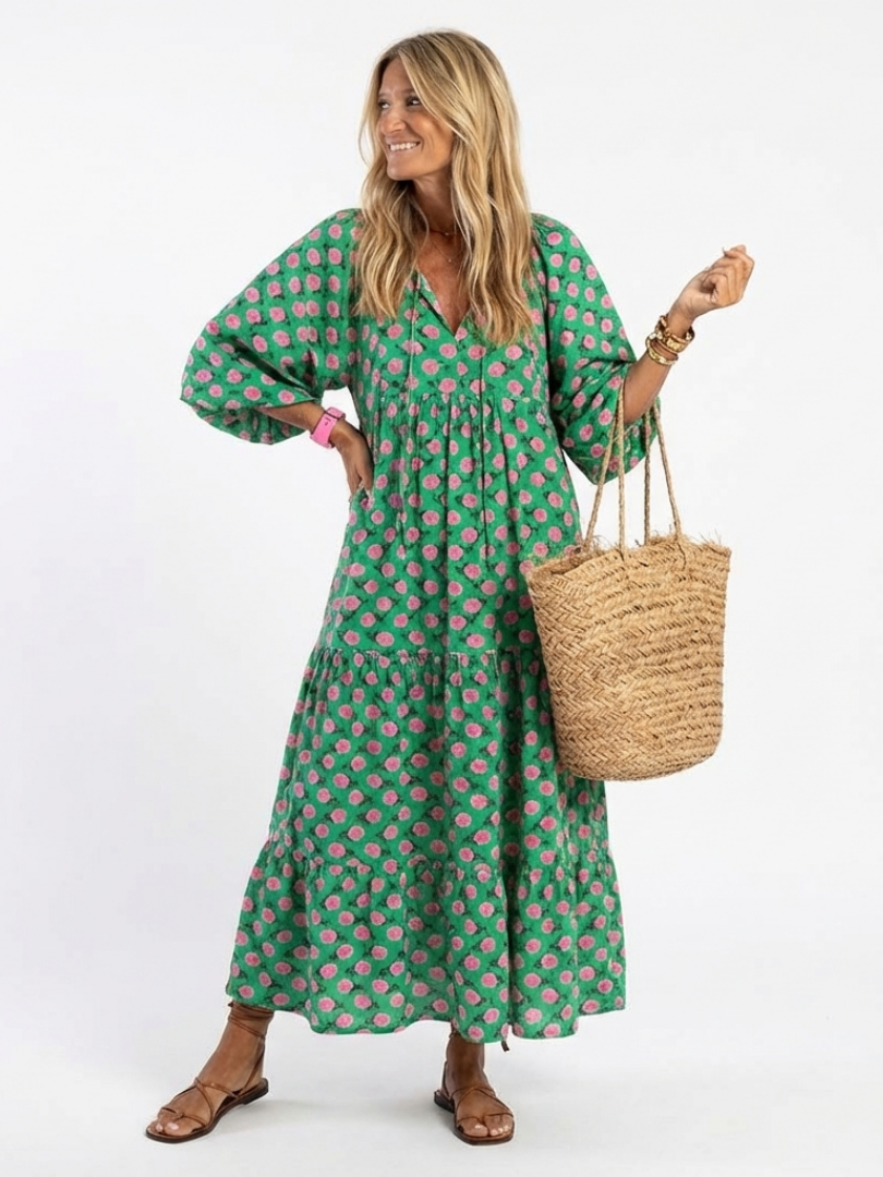 Fiora | Floral Tiered Midi Dress