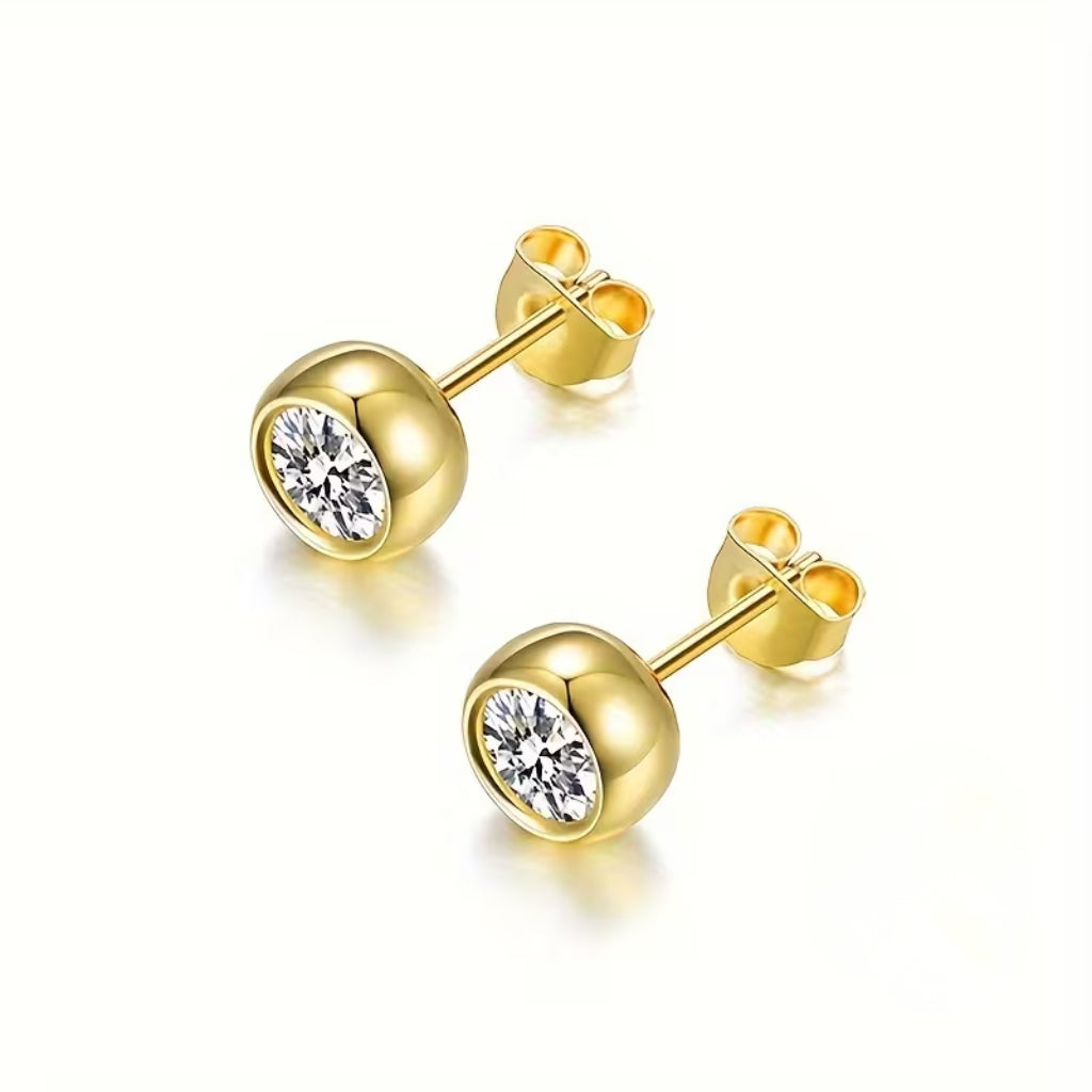 Golden Bezel Studs