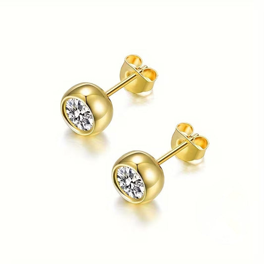 Golden Bezel Studs