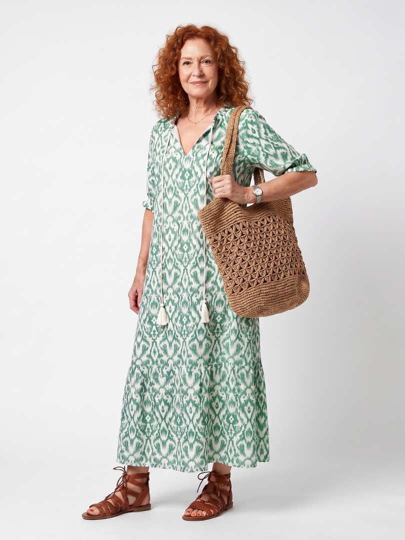 Ilara | Tassel V-Neck Midi Dress