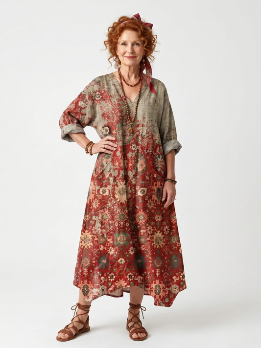 Saffron | Relaxed Pocket Midi Dress