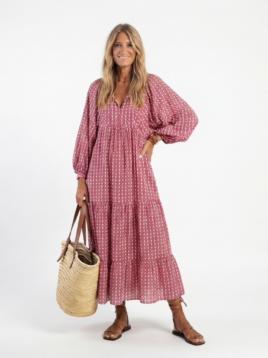 Arlette | Geometric Midi Dress